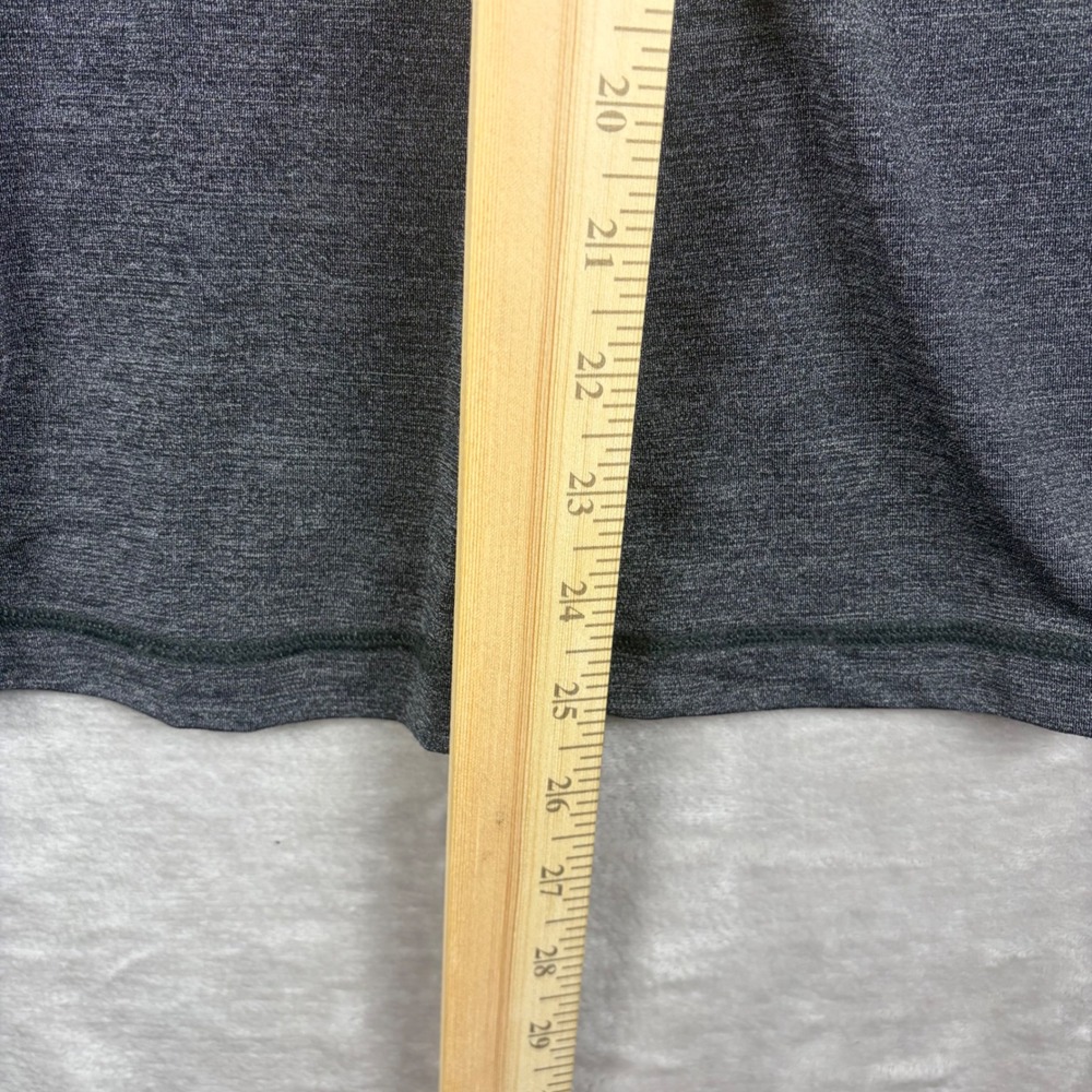 Lululemon Run Team Spirit Tech Heathered Gray Black Trim Athletic Top Women Sz 4 - Picture 6 of 9